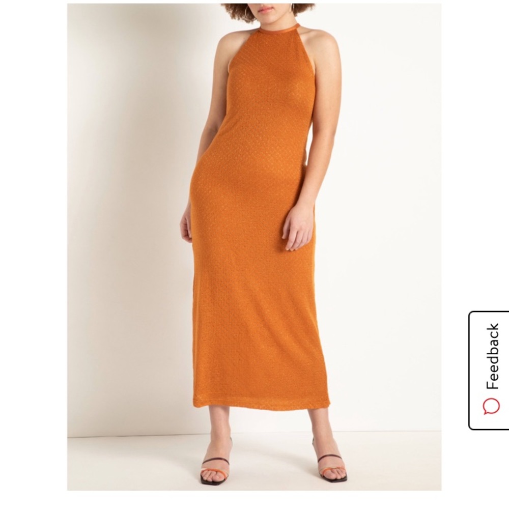 Full-length halter maxi dress